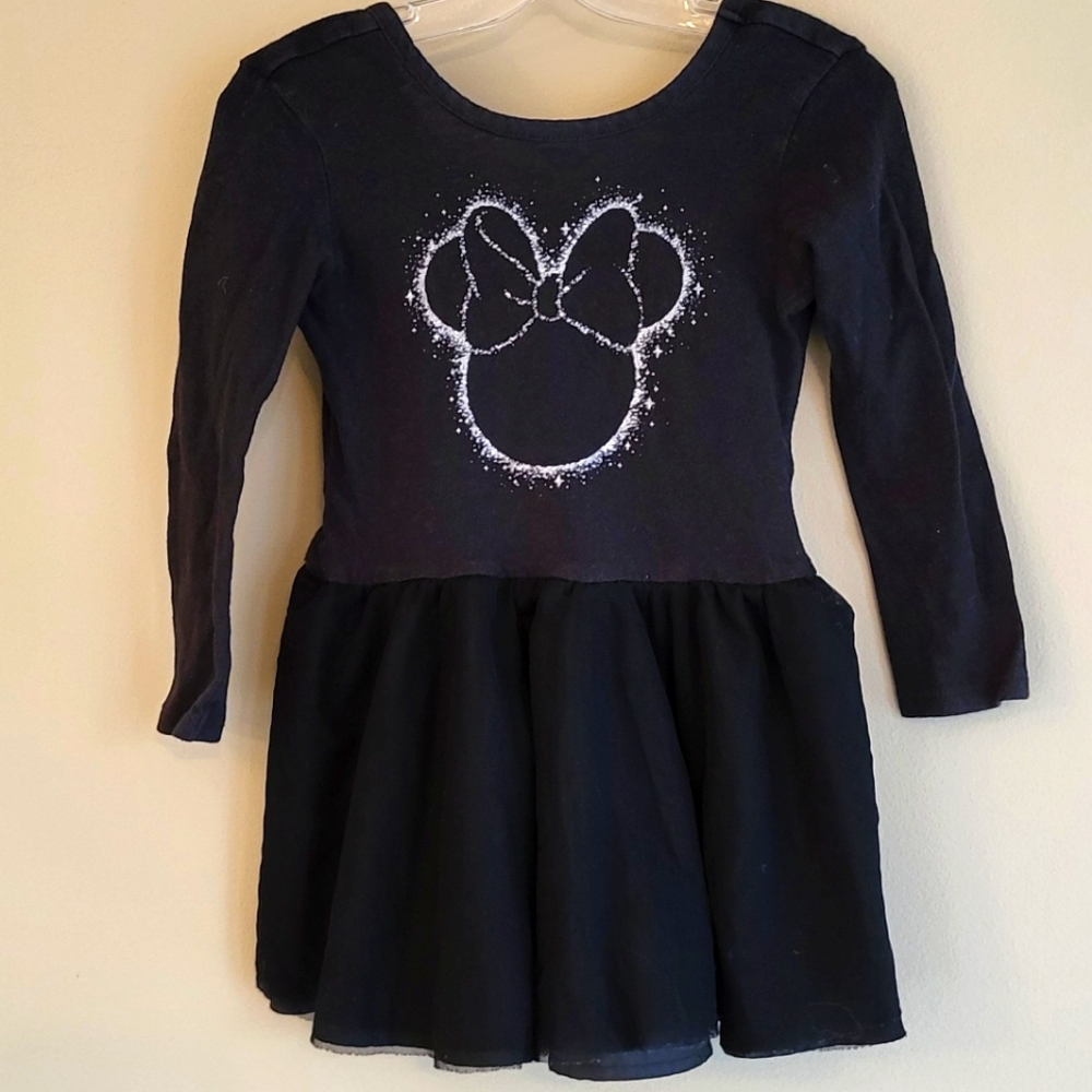 Black and silver Minnie Mouse long sleeved dress